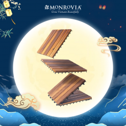 Vỉ ốp sàn gỗ ban công Monrovia - Combo 9 vỉ 6 nan